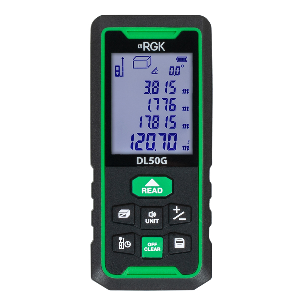 Лазерный дальномер RGK DL50G - зеленый луч Лазерный дальномер RGK DL50G - зеленый луч